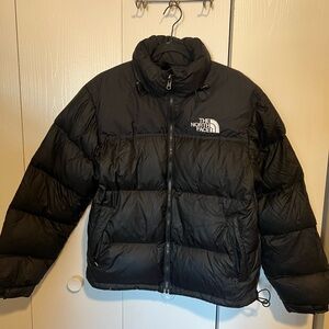 The North Face Nuptse 700 Goose Down Puffer Jacket Mens Small Black TNF Outdoors